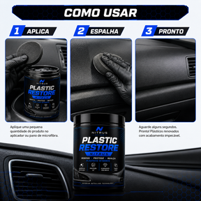 Plastic Restore Nitrus - Revitalizador de Plástico Automotivo Interno